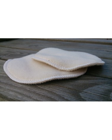 Merino wool sandy color nursing, breastfeeding pads, 1 pair